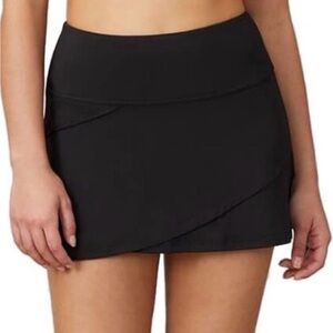 FILA Black Layered Tiered Mini Skort